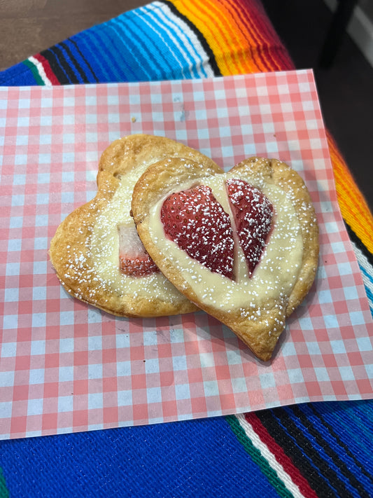 Heart-shaped danish